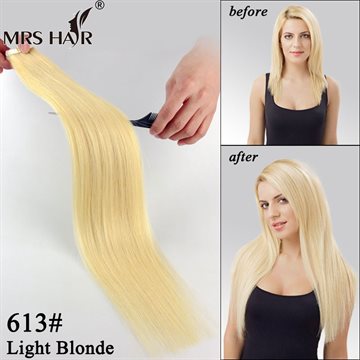 Cheap Tape Hair Extensions 20pcs Brazilian Virgin Straight Pu Skin Weft MRS HAIR 16