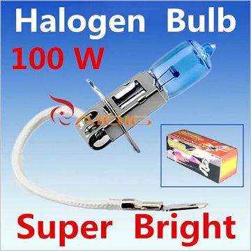 2pcs H3 100W 12V Halogen Bulb Super Xenon White Fog Lights High Power Car Headlight Lamp Car Light Source 6000K parking