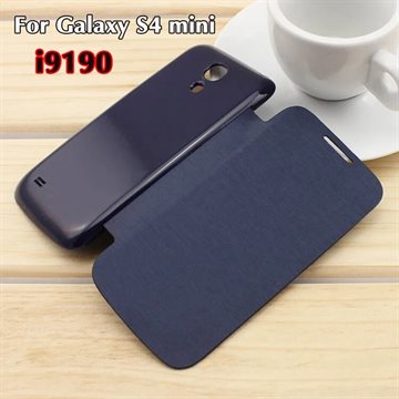 Battery Housing Shell Original Flip Leather Case Back Cover Holster For Samsung Galaxy S4 Mini I9190 I9192 + Screen Protector