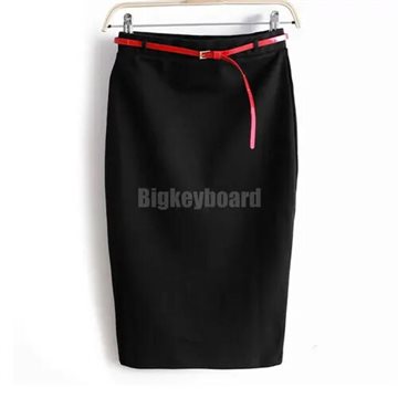 2015 Fashion Womens Ladies High Waist Midi Pencil Shorts Skirt Bodycon Slim Tube Stretch Saias Skirts