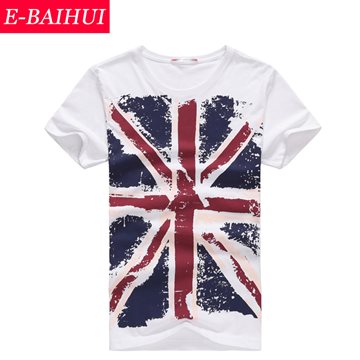 E-BAIHUI Brand 100% Cotton men Clothing Male Slim Fit t shirt Man T-shirts Casual T-Shirts Skateboard Swag mens tops tees Y001