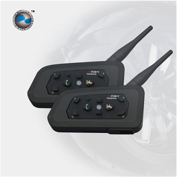 2PCS 1200M Motorcycle Bluetooth Helmet Intercom for 6 riders BT Wireless intercomunicador motocicleta Interphone Headsets MP3