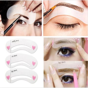 3 Styles Grooming Brow Painted Model Stencil Kit Shaping DIY Beauty Eyebrow Stencil Make Up Eyebrows Styling Tool