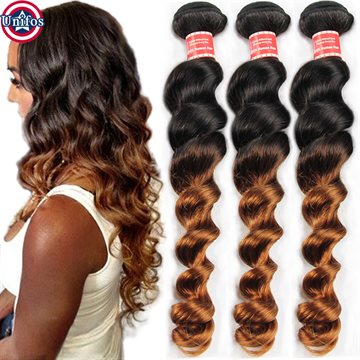 Peruvian Ombre Hair Extensions Two Tone Human Hair Weave 3 Bundles Peruvian Loose Wave Ombre Virgin Hair Weave Ombre Human Hair