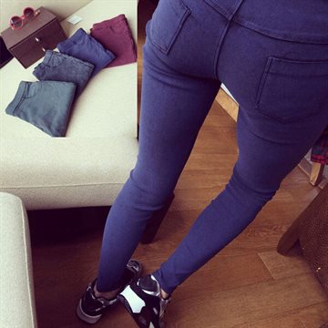 2015 Spring Autumn New Fashion Skinny Slim Thin High Elastic Waist Washed Jeans Jeggings Pencil Pants Denim Leggings For Women