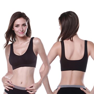 Women Ladies Stretch Vest Outdoor Sports Bras Tops Underwear Seamless Slim Casual Push Up Gym Shapewear Bra Size M-XL