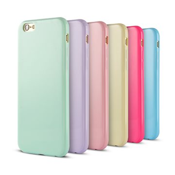 Solid Candy Color TPU Rubber Case Cover for iPhone 6 iPhone 6S 4.7 inch Silicon Case Glossy Back Cover for iPhone 6S 16 Colors