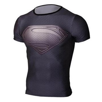 NEW 2015 Captain America Fitness T shirt superman breathable t-shirt men's sports Workout clothes free shipping