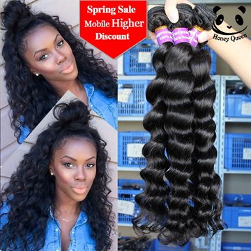 7A Malaysian Virgin Hair 3 Pcs Malaysian Loose Wave Human Hair Weave Extensions Loose Curly Hair Rosa Queen Hair Products