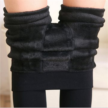 8 Colors S-XL Winter Plus Cashmere Leggings Woman Casual Warm Plus Size Faux Velvet Knitted Thick Slim Leggings Super Elastic
