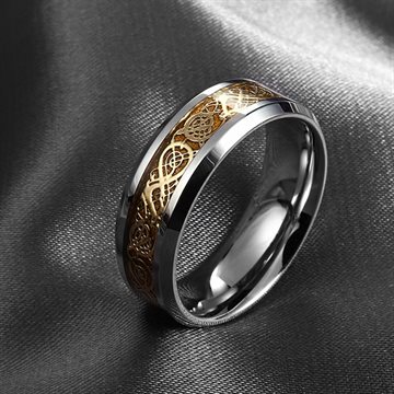 valentine's day Fine jewelry Dragon 316L stainless steel Ring high quality Mens Jewelry Wedding Band male ring for lovers