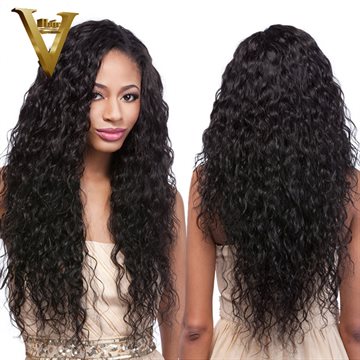 Glueless Full Lace Human Hair Wigs Wavy Lace Front Wigs Unprocessed Virgin Brazilian Water Wave For Black Women 8-24