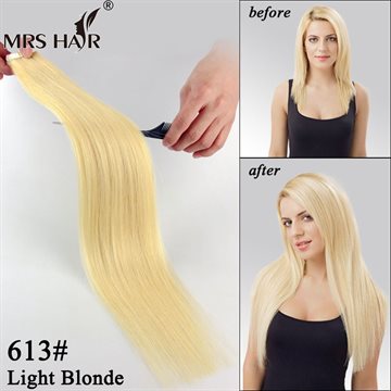 Cheap Tape Hair Extensions 20pcs Brazilian Virgin Straight Pu Skin Weft MRS HAIR 16 18 20 22 Tape In Human Hair Extensions
