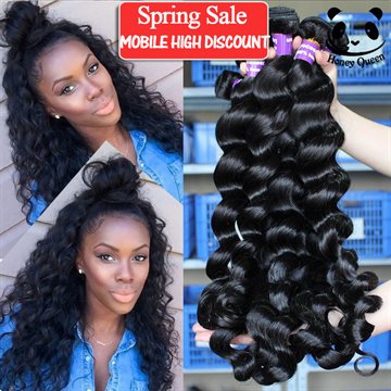 Brazilian Virgin Hair 7A Brazilian Loose Wave 3 Pcs Brazilian Hair Weave Bundles Rosa Queen Hair Products Curly Weave Human Hair