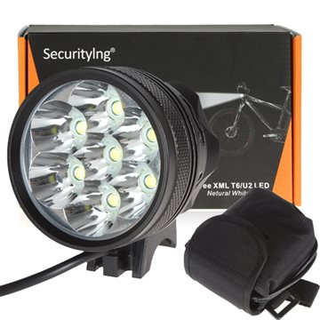 SecurityIng Waterproof 10000Lm 7 x XML T6 LED Bright Bicycle Bike Front Flash Light + 8000mAh Rechargeable Battery Pack