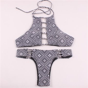 Suittop Reversible Lady Bandage Bikini Halter Swimsuit Bandeau Bikini Brazilian Maillot De Bain