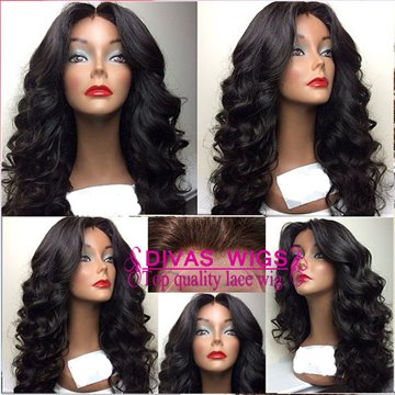 Free shipping 180% density heat resistant lace front wig natural synthetic for black woman Brazilian hair lace front wig