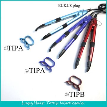 Free Shippinng Salome Tem Control Iron Heat Keratin Pre Bonded Hair Extensions Tools Mini Iron Fusion Connector 3Colors Optional
