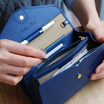 New Fashion Envelope Wallet Purse PU Leather Design Wallets Solid Women Wallet For Travel Phone Bags Hit Colors Lady Purse