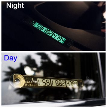 Temporary Parking Card Luminous Phone Number Card Plate For VW Passat B5 B6 CC Tiguan Golf 6 7 MK6 Polo Bora Jetta Accessories