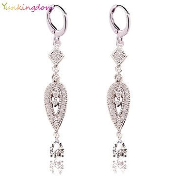 vintage bohemian teardrop Stones AAA+CZ drop earring ethnic jewelry K0021