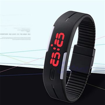 2016 New Sports Bracelet LED Watch Women Wristwatch Waterproof Rubber Band Digital Watch Men Wristwatches Free Shipping AS195