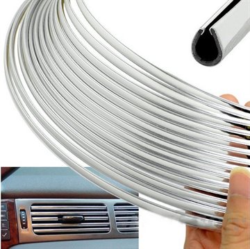 3metres x 6MM CHROME TRIM STRIP BUMPER AIR VENT GRILLE SWITCH RIM MOULDING U STYLE Free Shipping