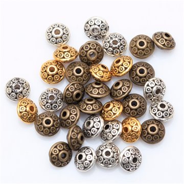 Wholesale Factory Price 100pcs Antique Metal Silver Spacer Beads Gold Cone pattern 6mm for Jewelry Making