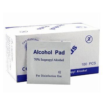 Free Shipping Portable Useful 100pcs/Box Alcohol Swabs Pads Wipes Skin Cleanser Sterilization 70% Isopropyl First Aid Home