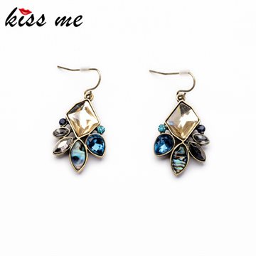 Shijie 2015 Statement Jewelry Fashion Classic Irregular Geometric Plant Flowers Drop Earrings Factory Wholesale