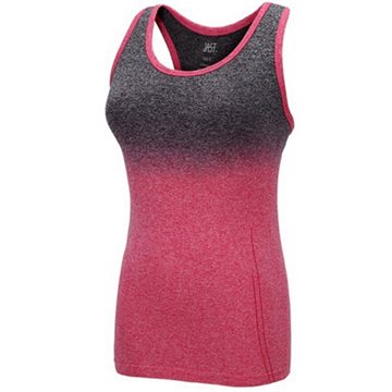 2016 Fashion Style T-Shirts For Women Gradient Color Yoga Tank Tops Female Sports Crop Top Jerseys Vetement Female Fitness