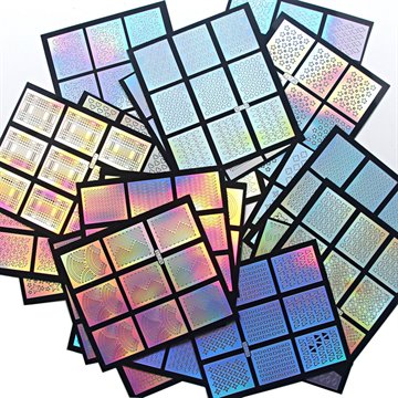 Creative Stickers Stencil Used For Nails Tips Polish Printing Beauty Decals Multipurpose Cut Color 3D Nail Art Stickers JH335