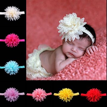 1lot 4pcs Wholesale Infant Headbands Shabby Flowers Pearl Rhinestone Chiffon Flowers Baby Headband Girls hair Accessories w42