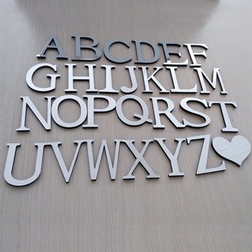 hot sale 2016 new wall stickers acrylic mirrior 3d sticker decoration wedding love letters decorative Alphabet free shipping