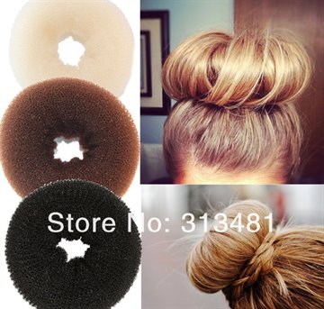 DIY Pure Knitted Hair Bun Hair Donut Make Your Hair More Stylish Hair Accessories 3 Sizes 2 Styles Available