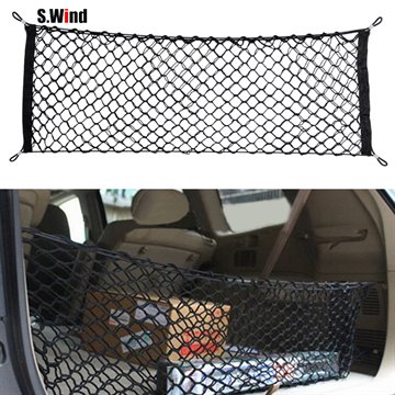 Elastic Nylon Car Cargo Trunk Storage Organizer Net Compatible with SUV/RV Hatchback Trunk Car Interior Accessories