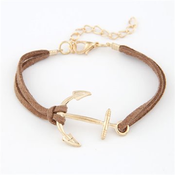 Anchor Bracelets for Women Men Jewelry Bijoux 2016 Fashion Rope 8 Leather Charm Bracelets & Bangles Vintage Wrap Pulsera Mujer