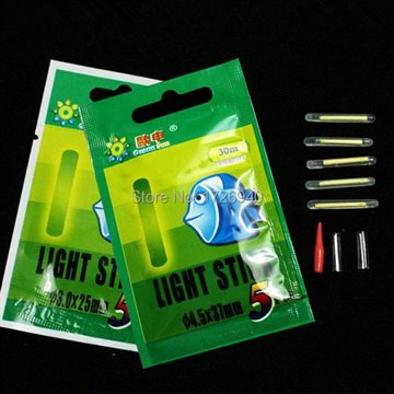 Free Shipping 25pcs or 50Pcs Fishing Night Fluorescent Light Float Glow Stick Lightstick 4.5*37mm and 3.0*25mm