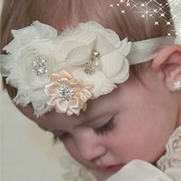 2016 Baby flower Headband Solid Color Girl Children Infant Baby Hair Hairband Accessories Elasticity Headband w049