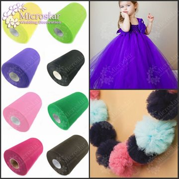 15cm 91.5 Meters DIY Tulle Roll Spool Tutu Apparel Sewing Fabric Wedding Party Birthday Gift Wrap Crafts Bow Decoration