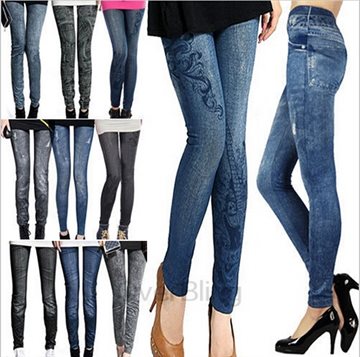 S-XL New Womens Pants Fashion Pants For Women Plus Size Jeans Hole Pleated Prints Pants Casual Leggings 14 Colors
