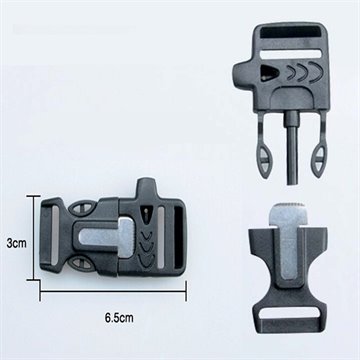 Paracord Side Release Whistle Buckle Flint Fire Escaper Survival Starter for Paracord Bracelet/Backpack Release