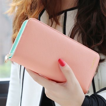 2016 Hot Fashion 7 Colors PU Leather Long Wallets Women Wallets Portable Casual Lady Cash Purse Card Holder Gift N853