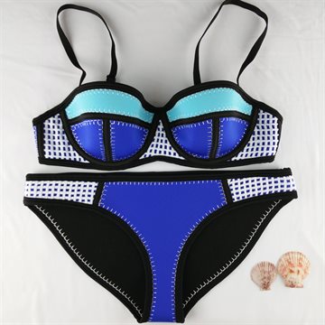 Summer Sexy Swimsuit Bath Suit Bathsuit 2016 New Fashion Mesh Swimwear Women Sexy Neoprene Bikini Set Neoprene Swimsuit Biquini