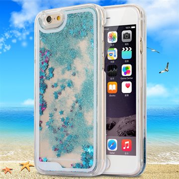 Hot Dynamic Liquid Glitter Sand Quicksand Star Case For iphone 6 4.7 6 Plus 5.5 Crystal Clear phone Back Cover For i6 Shell
