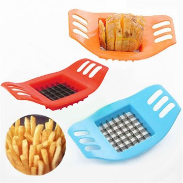 Stainless Steel Vegetable Potato Slicer Cutter Chopper Chips Making Tool Potato Cutting Fries Tool Kitchen Accessories E#CH