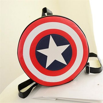 Mochila Femininas 2016 Women Brand Backpack Women PU Leather Backpack Vintage School Bag Roundness Captain America Backpacks