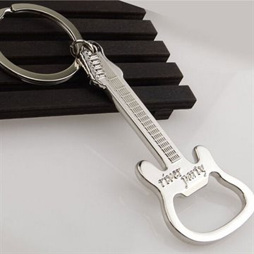 Gift Zinc Alloy beer guitar bottle opener bottle opener keychain keyring key chain key ring