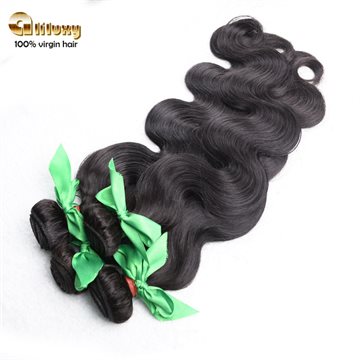 7A luxy Brazilian virgin hair body wave free shipping 3pcs/lot , color1b#, 100% virgin human hair extension