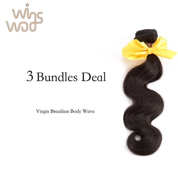 Unprocessed 7A Grade WoWigs Brazilian Virgin Hair Body Wave 3Pcs Virgin Brazilian Hair Weave Bundles Deal Wholesale Human Hair